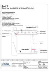 Sanierungsmassnahmen für den Tragbalken des Weinkellers