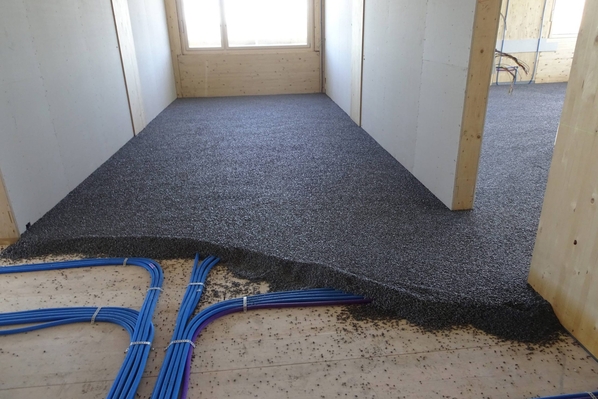 Elastisch gebundene Trockenschüttung
