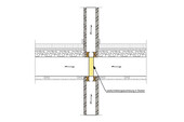 Detail Lastdurchleitung Wohnungstrennwand