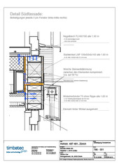 Element fastening south facade